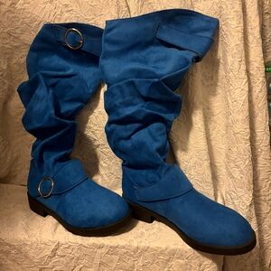 Blue Women's Slouch Boots